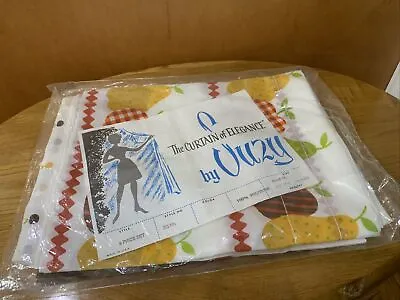 VTG Curtain Of Elegance By Suzy 3 Piece Set Panels Valance XS191 Fruit Veggies • $15.99