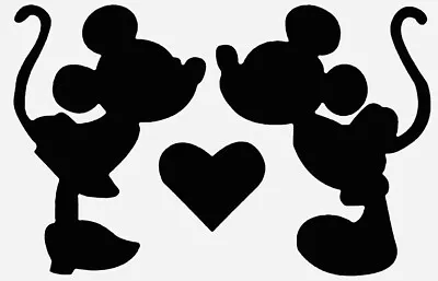 Minnie And Mickey Mouse Heart Durable & Reusable Stencils 7x4 Inch FREE SHIPPING • $5.99