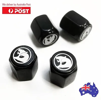 Holden Commodore HSV Wheel Tyre Valve Caps Black Aluminium Vt Ve Vs Vn Vk Vl Vy • $12.95