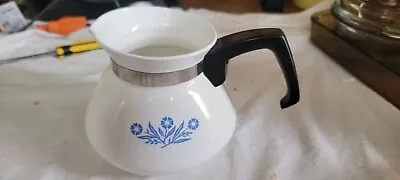 Corning Ware Blue Cornflower Coffee Tea Pot Kettle 6 Cup Vintage No Lid • $12.99