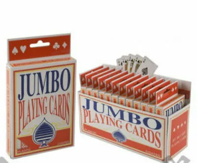 Jumbo Playing Cards Deck Extra Large Cards Playing Cards Pack Of 52 New • £3.30