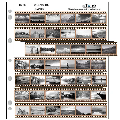 30x Acid-Free Archival Storage Sheets Pages Ring Binder 35mm 135 B/W Film Photo • $26.59