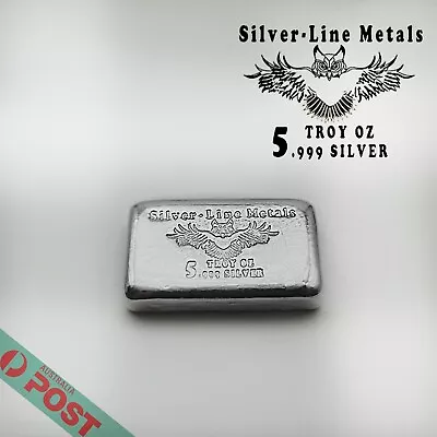 Silver-Line Metals 5oz Silver Chunky Bar. Hand Poured Bullion Bar .999% Oz • $260