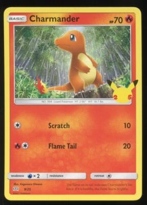 $2.95 • Buy Charmander 9/25 Non Holo - Pokemon Celebrations 25th Anniversary McDonald's LP