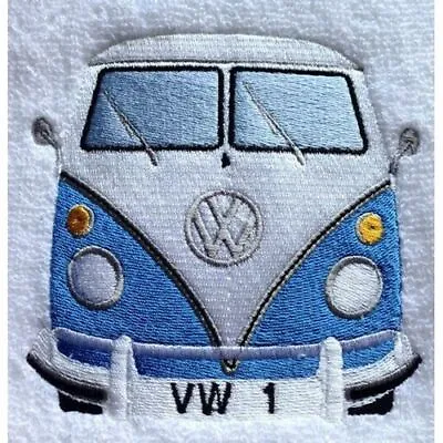 Personalised Embroidered Split Screen Campervan Bath Towel 1 Name & Wrapped FREE • £22