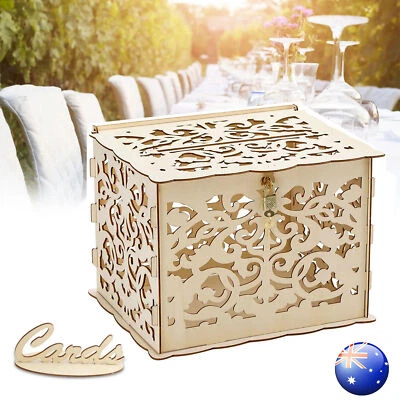 Wishing Well Card Box Wooden For Weddings Birthdays Baby Showers Anniversaries • $19.45