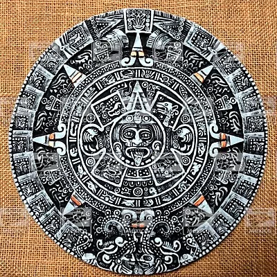 $49 • Buy Aztec Maya Mayan Sun Stone Calendar Mexico Mexican Flag Wall Plaque Decor Art