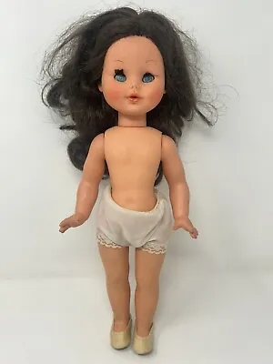 Vintage 1960s Furga Doll Made In Italy. Stunning Brunette Hair • $25.99