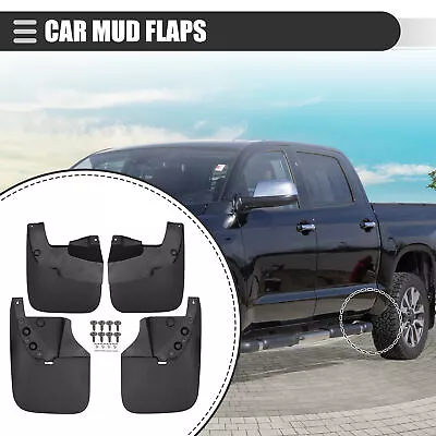 1Set Car Mud Flaps Splash Guards With Screw Black For Toyota Tundra 2007-2021 • $59.79