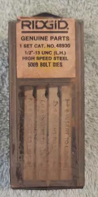 Ridgid 48930 1/2  - 13 UNC (L.H.) High Speed Steel 500B Bolt Dies • $50