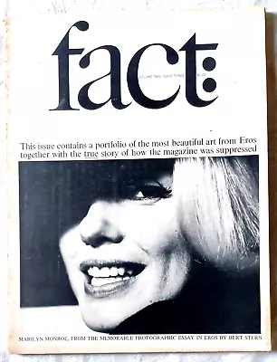 FACT : MAGAZINE - May-June 1965 - MARILYN MONROE + OBSCENITY TRIAL Very Good Q1 • $15