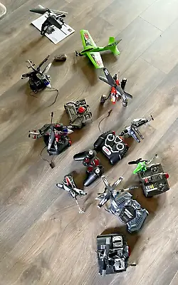 Lot Of RC HELICOPTERS & REMOTES Air Hogs For Parts NOT WORKING And Another Work • $39