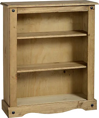 Mexican Pine Corona Small Low Bookcase Shelves  • £79.99