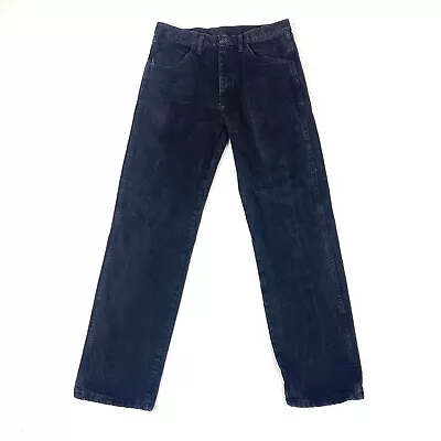 Rustler Mens Size 33x32 Black 100% Cotton Denim Straight Jeans • $14.99