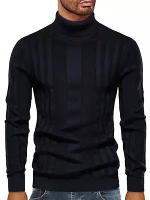 Men's New Casual Knitted Basic Base Pullover Turtleneck Sweater • $40.97