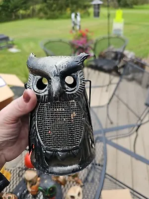 Unique Vintage 6” Tall Metal Owl Votive Candle  Patio Lantern A9 • $29.99