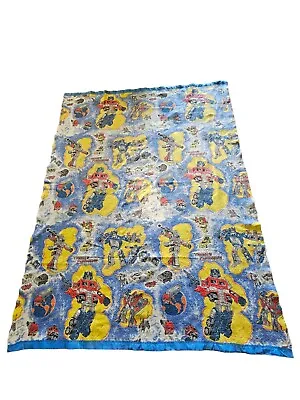 Transformers Vintage 1980s Nylon Edge Comforter Blanket 69 X 90.5 • $34.95