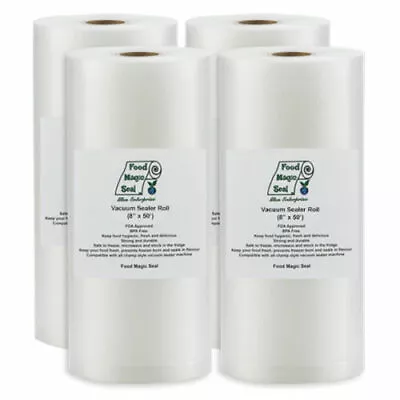 $34.99 • Buy Vacuum Sealer Bags 4-8 X 50' Rolls Food Magic Seal Food Storage! Great $$ Saver