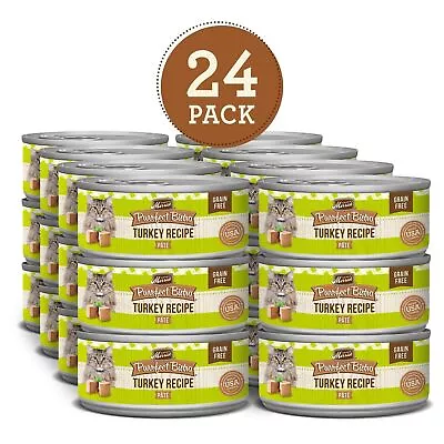 Merrick Purrfect Bistro Grain-Free Turkey Pate Canned Cat Wet Food5.5oz24 Cans • $54.99
