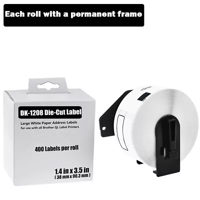 38mmx90mm 1ROLL Shipping Label 1-1/2 X3-1/2  Compatible Brother QL-720NW DK-1208 • $10.99