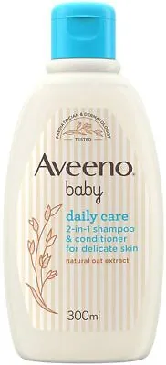 Shampoo And Conditioner Aveeno Baby Daily Care 2-In-1 For Delicate Skin 300 Ml • £6.90