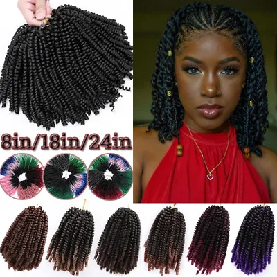 Passion Twist Hair Extensions Spring Kinky Curly Wavy Crochet Braids Afro Ombre • $16.20