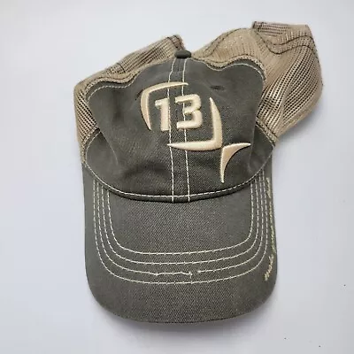 13 Make Your Own Luck Mesh Hat Cap Gray Used Snapback G34 • $8.99