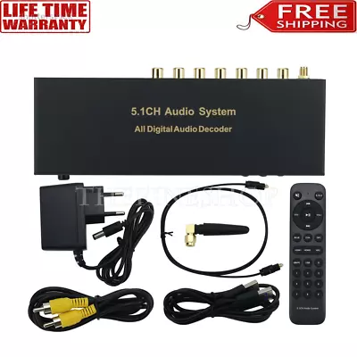 RH-688X 5.1CH Audio Decoder Bluetooth5.0 Digital Audio System HDMI Optical Fiber • $61.09