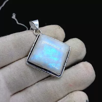 Gorgeous Moonstone Gemstone 925 Sterling Silver Handmade Pendant E-76 • $16.66