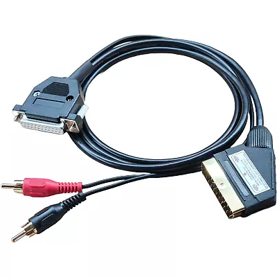 Amiga GOLD RGB Scart TV Cable Lead With Genuine DB23 For A500 A600 & A1200 • $22.37