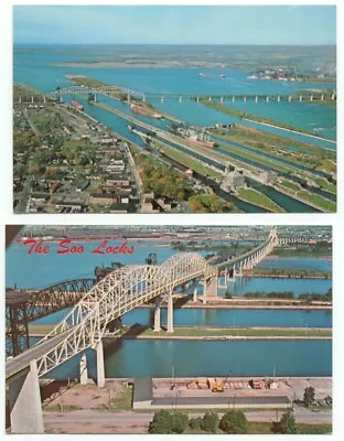 Soo Lock Sault Ste. Marie MI Lot Of 2 Postcards Michigan • $3