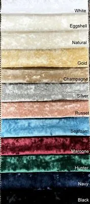 Riverdale Crushed Velvet Fabric 118 Inch. In Width Ideal For Upholstery Etc. • $24.99