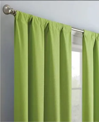 1 PANEL - ECLIPSE Kendall Blackout Rod Pocket Curtain LIME 42'' X 63'' • $12.99