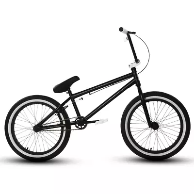 Elite Stealth Black White 20 In BMX Bicycle 20 In Top Tube • $279.99