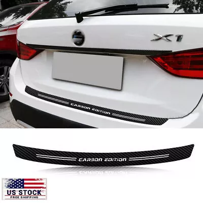 Black Sticker Rear Bumper Guard Sill Plate Trunk Protector Cover For Auto Car • $9.34