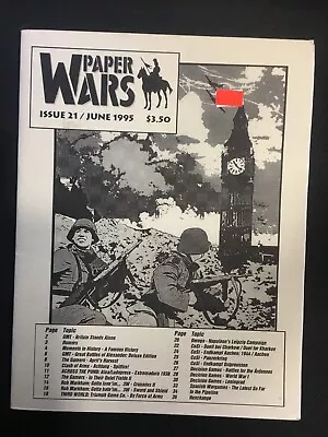 Paper Wars Wargaming Magazine Issue No 21 June 1995 • $16.99