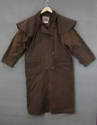 Sydney Oilskin Clothing Co Australia Dark Brown XL Cowboy Duster Jacket Coat • $69.99