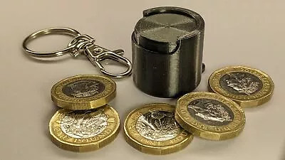 Spring Loaded £5 Pound Coin Dispenser Holder Stacker Key Chain • £4.99