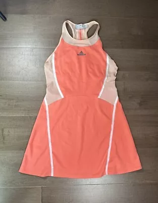 Adidas Stella McCartney Women Barricade Tennis Dress Sleeveless Pink Peach Large • $39.95