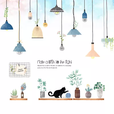 Wall Sticker Chandelier Pattern Waterproof Removable Wall Paper Home Living Room • £7.45