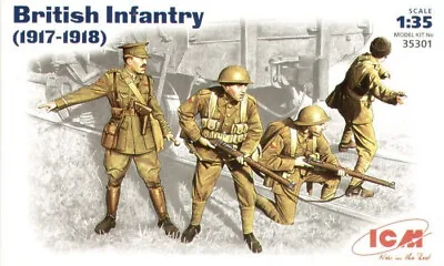 1/35 WWI British Infantry (1917-1918) ICM 35301 Plastic Model Kit • $12.60