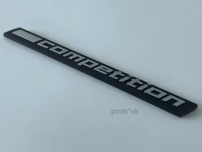 Bmw Competition Pack Satin Black 98mm Rear Boot Back Badge M2 M3 M4 M5 M6 M8 • $27.01