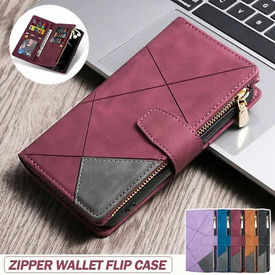 For Huawei P20 P30 P40 Pro Lite Y6/Y7 2019 Zipper Case Flip Leather Wallet Cover • $18.98