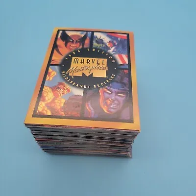 1994 Marvel Masterpieces Trading Cards Complete Set #1-140 Excellent Condition • $34