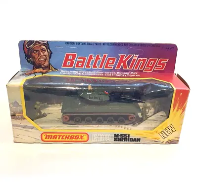 MATCHBOX BATTLE KINGS K-109 M-551 Sheridan Boxed Excellent Condition • £40