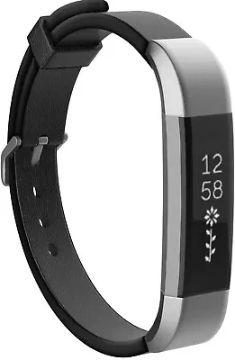 NEW North Band For Fitbit Alta Genuine Leather W/Adjustable Buckle Clasp (Black) • $3.37