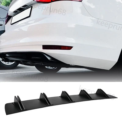 $44.99 • Buy Rear Lip Bumper Diffuser 5 Fins Spoiler Splitter For VW Jetta Golf MK6 MK7 MK7.5