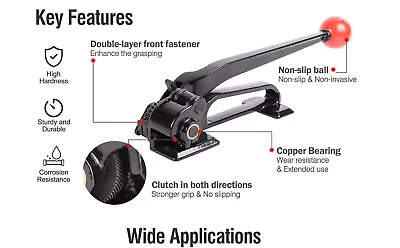 Hawaminent Heavy Duty Hawam Strapping Tensioner Tool - For 3/8 -3/4  Metal Bandi • $76