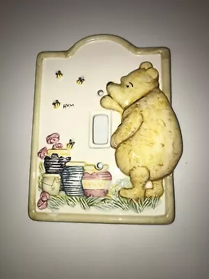 Classic Disney Winnie The Pooh Light Switch Cover Ceramic Honey Pot Pooh • $24.99