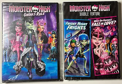 Monster High 3 Movies-Friday Night Frights-Ghouls Fall In Love?-Ghouls Rule-NEW • $7.99